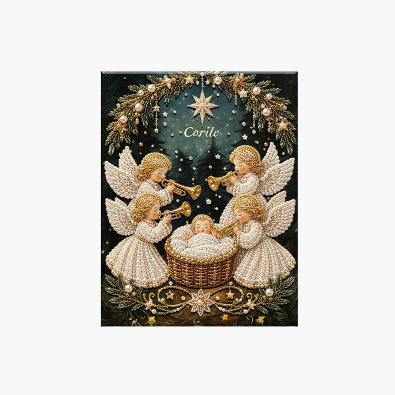 Christmas Nativity Scene Crystal Art Hanging Kit – Traditional Birth Of Jesus DIY Craft, Religious Seasonal Wall Home Decor
