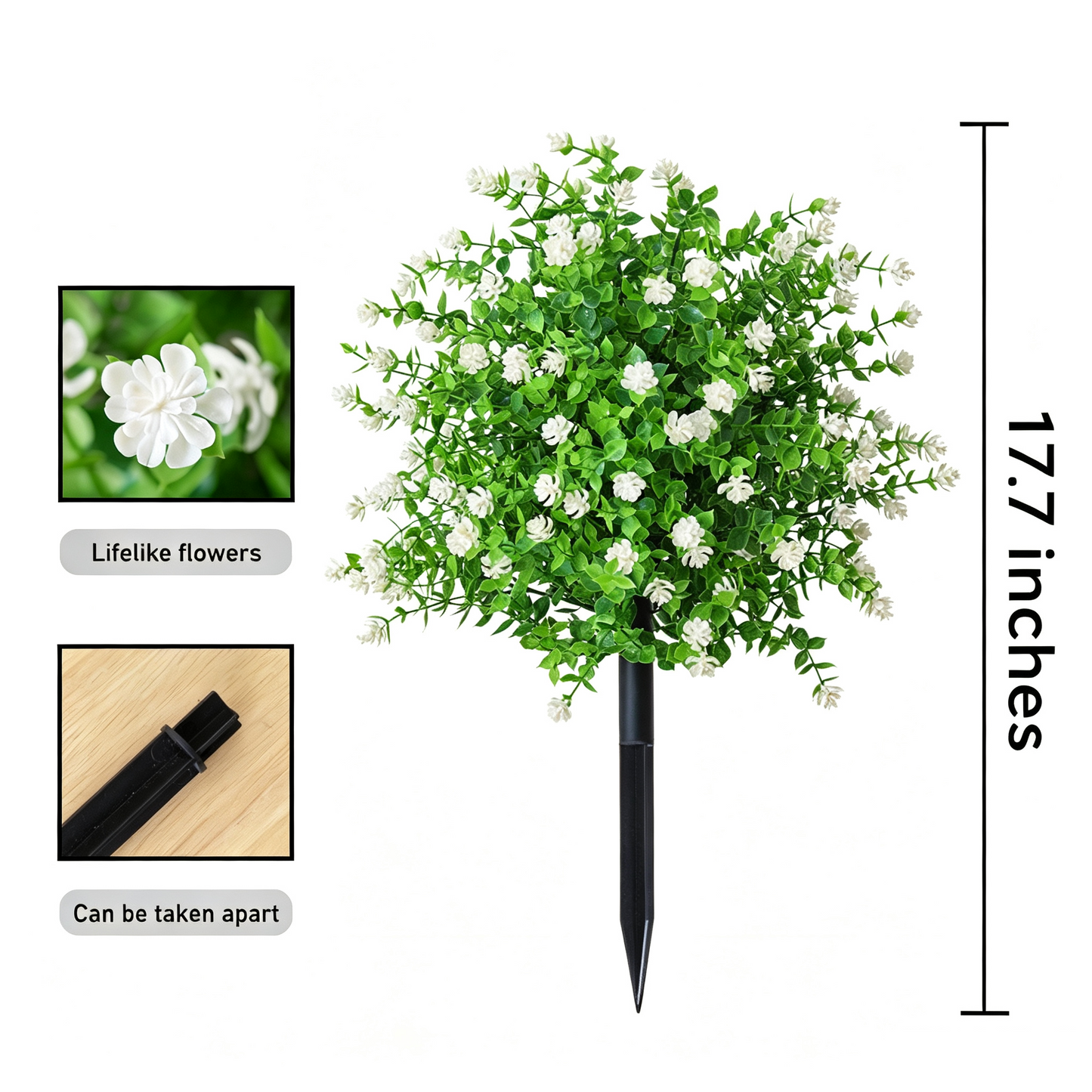 Artificial Potted Trees with Ground Stakes, Weatherproof Garden Patio Decor