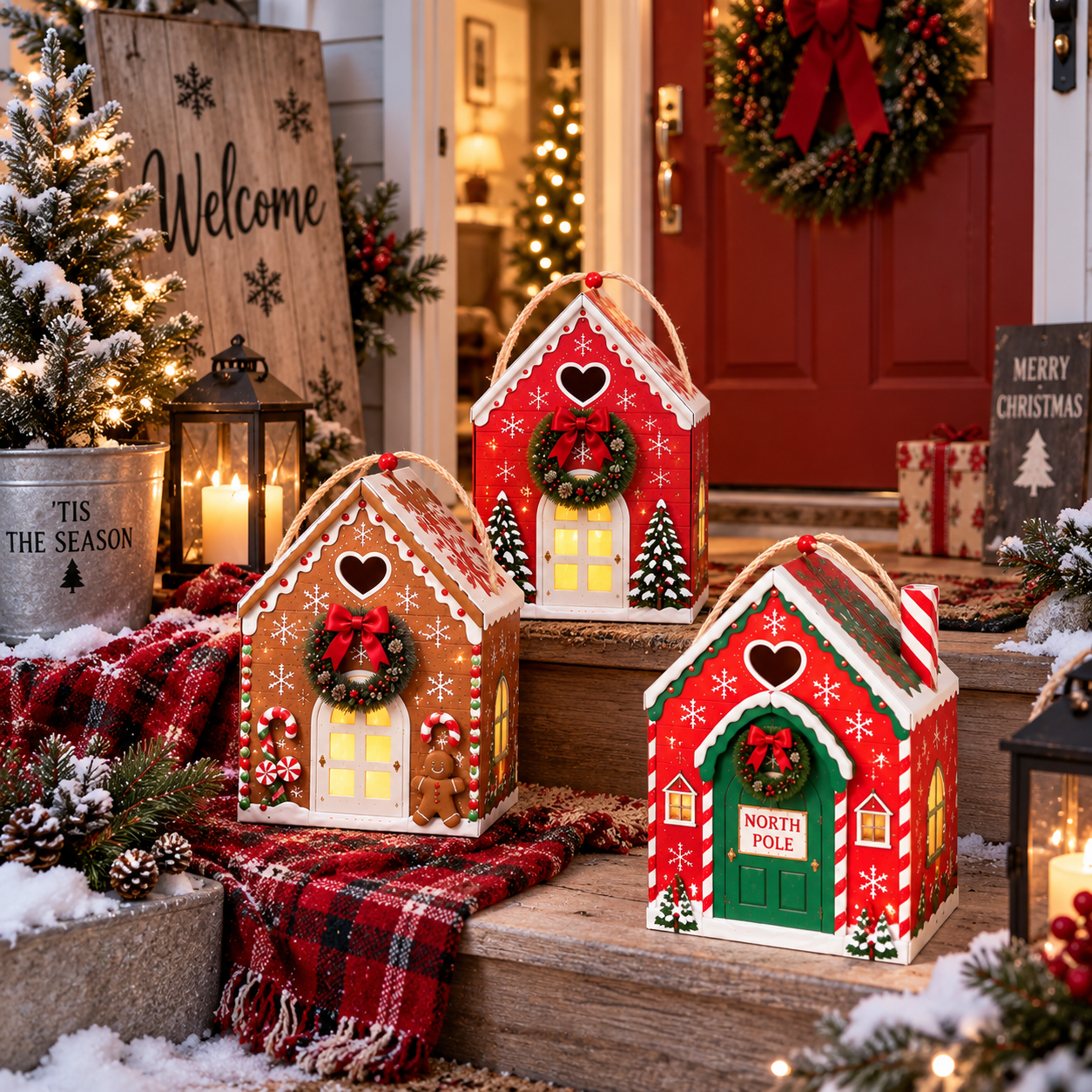 Christmas Magic House Gift Box – Creative 3D Handheld Holiday Gift Packaging