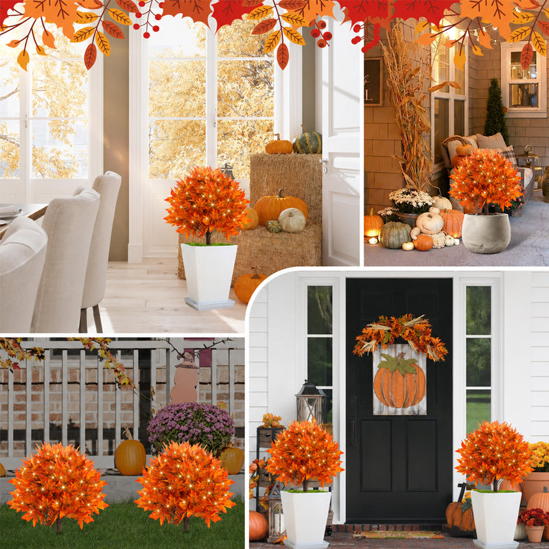 Light-Up LED Autumn Maple Tree Ornament | Indoor & Outdoor Cosy Autumn Decor