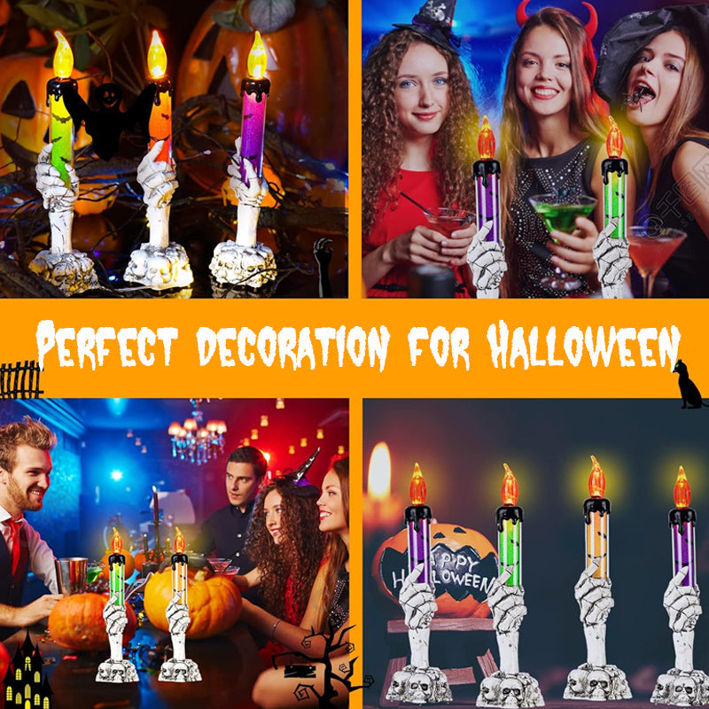 Gothic Ghost Hand LED Candle, Elegant Dark Academia Table Home Ornament
