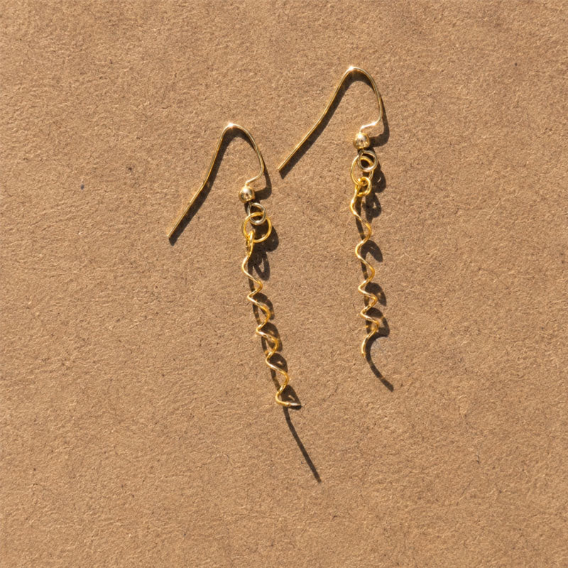 Spiral Ikebana Floral Earrings – Stunning Minimal Botanical Jewellery 🌸