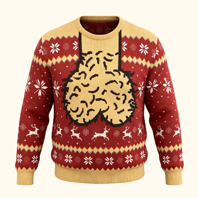 ✅ `Cheeky Novelty Christmas Jumper | Adult Festive Party Statement Top`