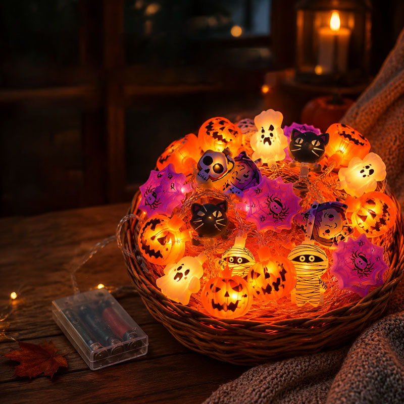 Halloween Pumpkin LED Fairy String Lights for Indoor & Garden