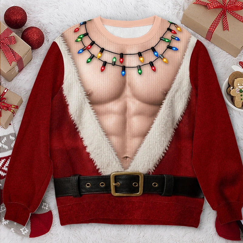 Funny Christmas Santa Shirt – Hilarious Ugly Christmas Sweater for Men