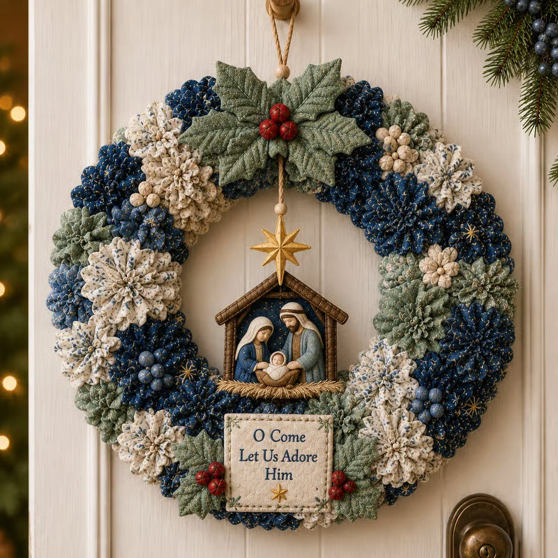 🏆Limited Time Sale 50% OFF🎁🎄 3D Fabric Poke Wreath DIY Kit