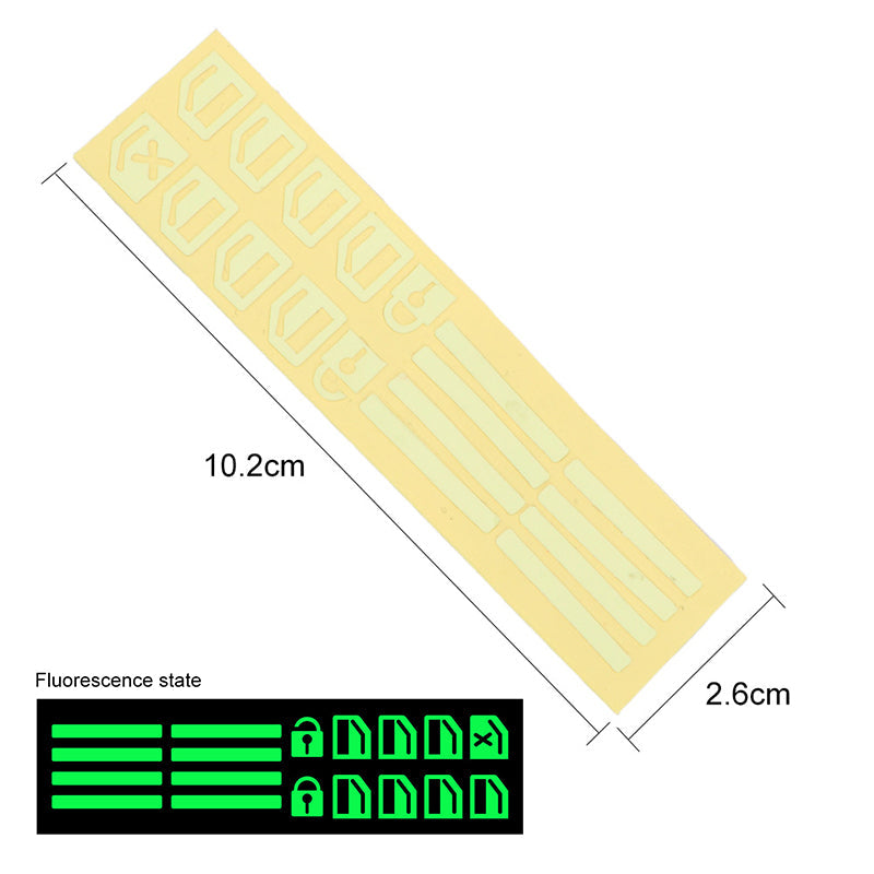 Luminous Car Window Switch Stickers | Colourful Night Glow Button Warning Decals For UK Vehicles