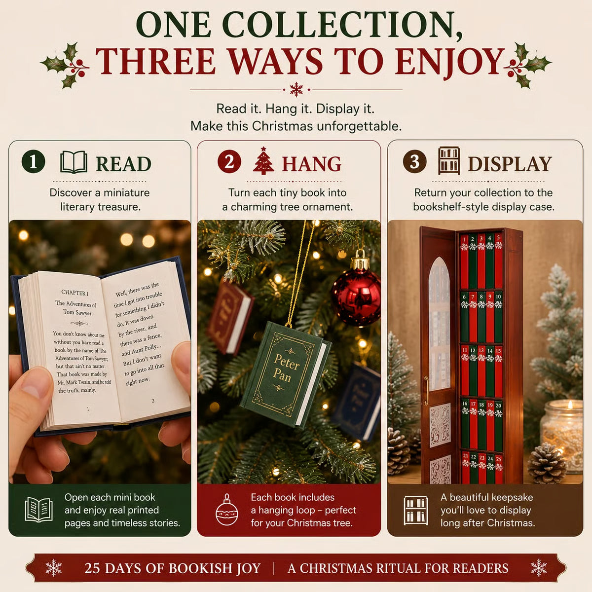 📚 25-Day Mini Book Advent Calendar – 🎁 ❤️ A Book Lover's Christmas Countdown