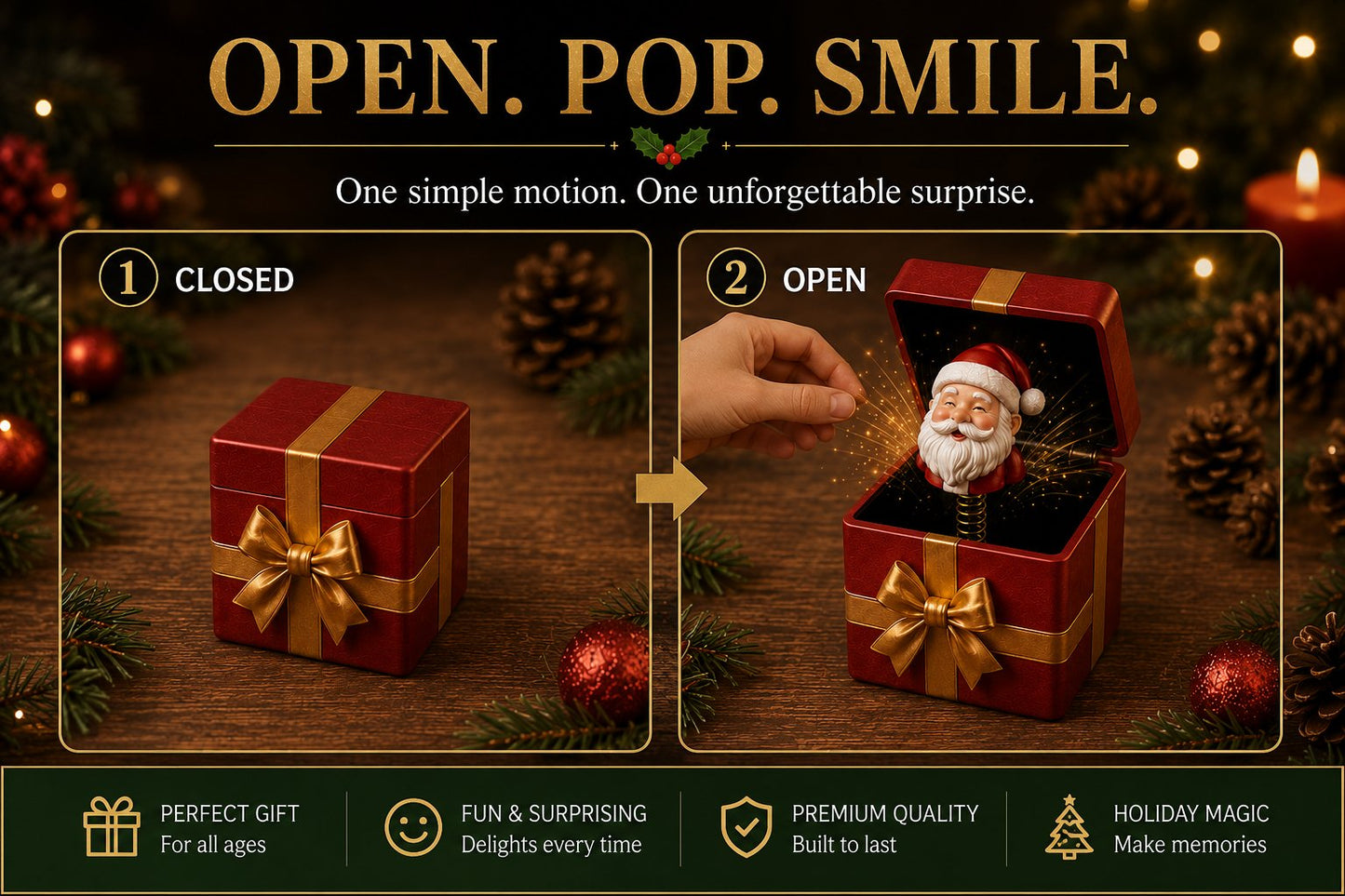 🎁 Christmas Magic Pop-Up Gift Box 🎄