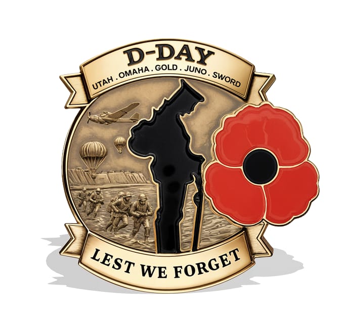 🌹 80th‑Anniversary Remembrance Commemorative Brooch | Honour Their Sacrifice Lapel Pin for Remembrance Occasions