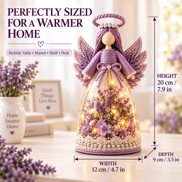 ⏳ 50% OFF – 👼 Blooming Guardian Angel Light | Warm LED Floral Angel Figurine, Meaningful Home Gift ✨