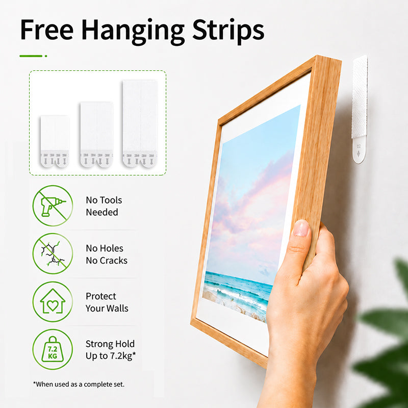 Damage-Free Wall Hanging Strips Refill Pack – Peel Clean, No Wall Damage