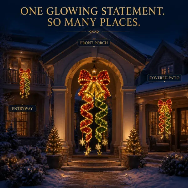 Christmas Spiral Hanging LED Lights | Festive Magic Indoor & Outdoor Xmas Decor Lights