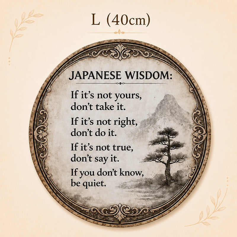 🍂 Vintage Eastern Wisdom Wall Plaque | Calm Slow‑Living Home Decor