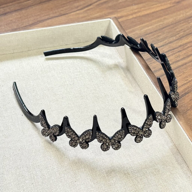Sparkly Butterfly Wavy High Crown Volumising Headband – For Styling & Face Washing