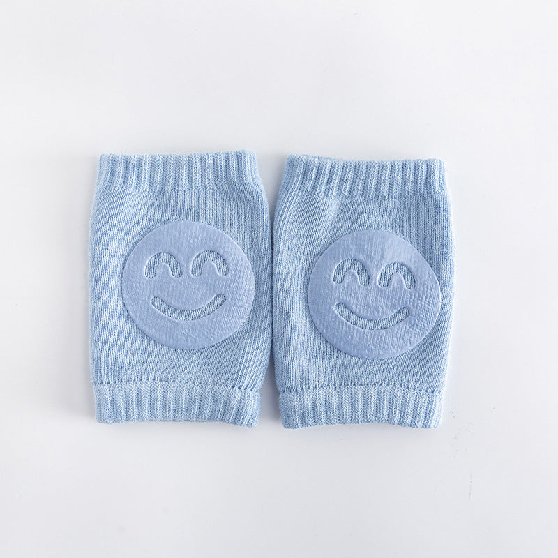2026 Summer Baby Range | Soft Terry Cotton Crawling Knee & Elbow Guards, Cute Smile Prints