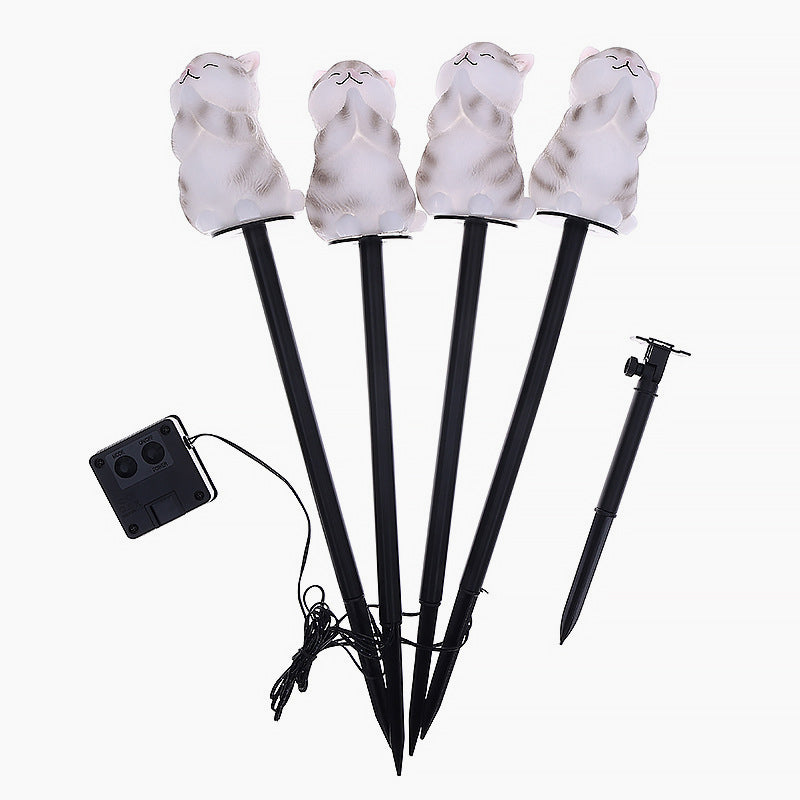 One-to-Four Solar Garden Lights, Lawn Stake Lights, Simulated Animal Waterproof Villa Park Landscape Night Lights