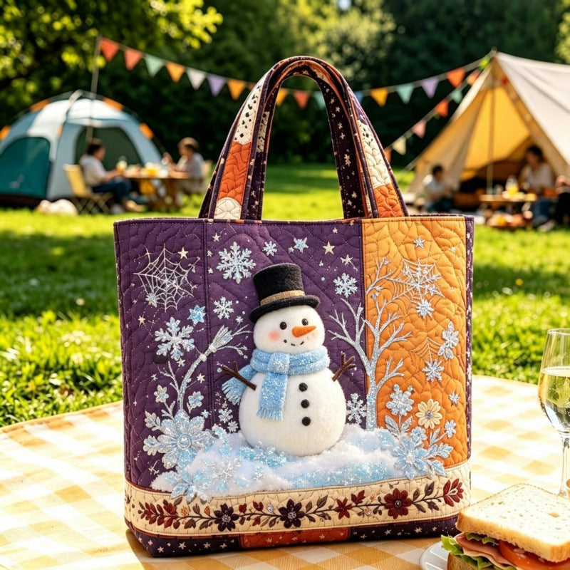 Vintage Santa Christmas Print Tote Bag | Festive Re‑usable Shopper