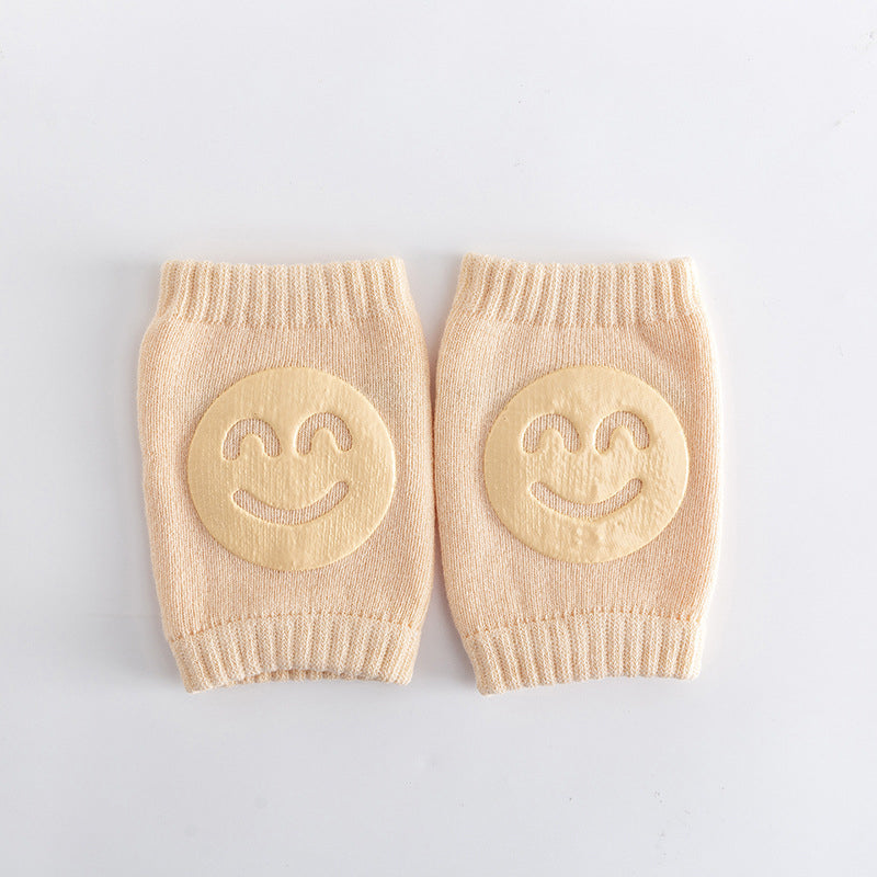 2026 Summer Baby Range | Soft Terry Cotton Crawling Knee & Elbow Guards, Cute Smile Prints