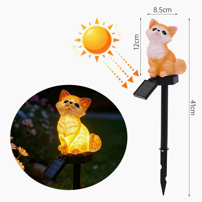 One-to-Four Solar Garden Lights, Lawn Stake Lights, Simulated Animal Waterproof Villa Park Landscape Night Lights