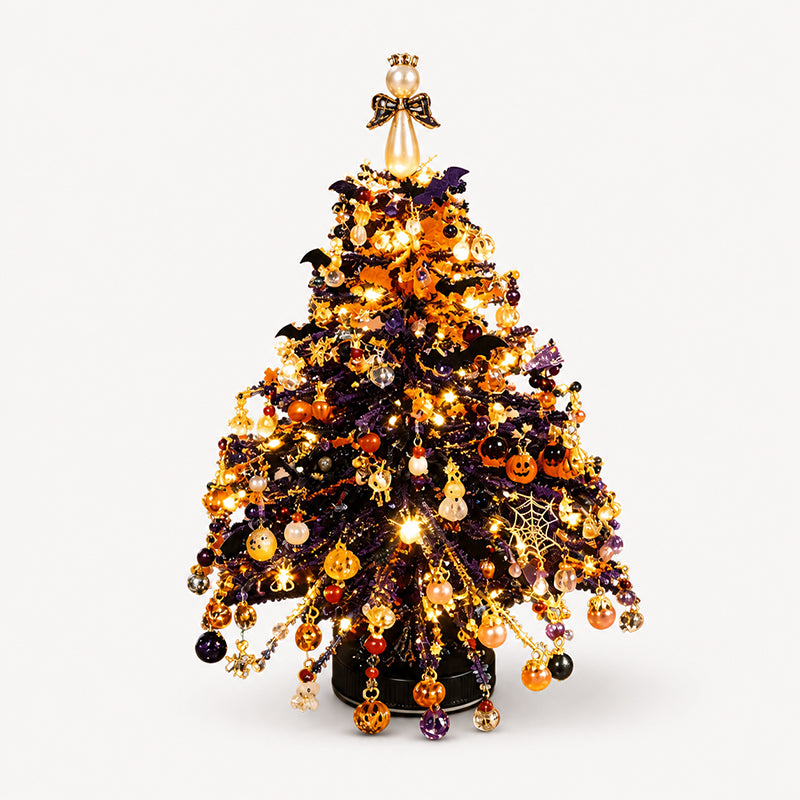Handmade Bead Xmas Tree Making Kit, Cosy Seasonal Table Decor For UK Homes