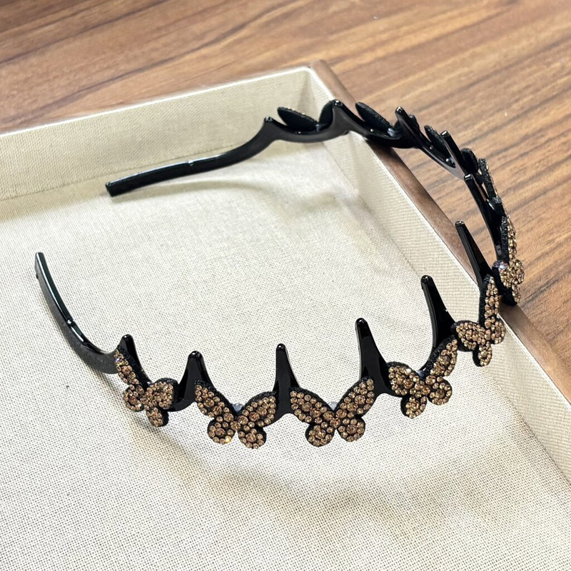 Sparkly Butterfly Wavy High Crown Volumising Headband – For Styling & Face Washing