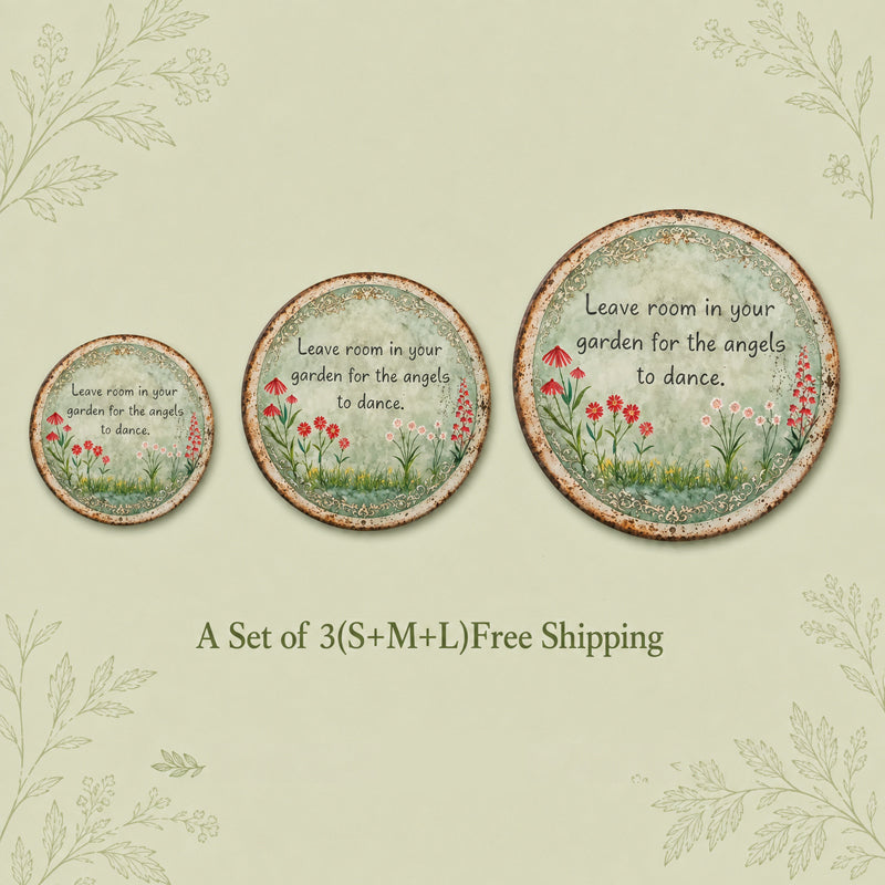 ✨ Angel Dance Round Metal Wall Sign