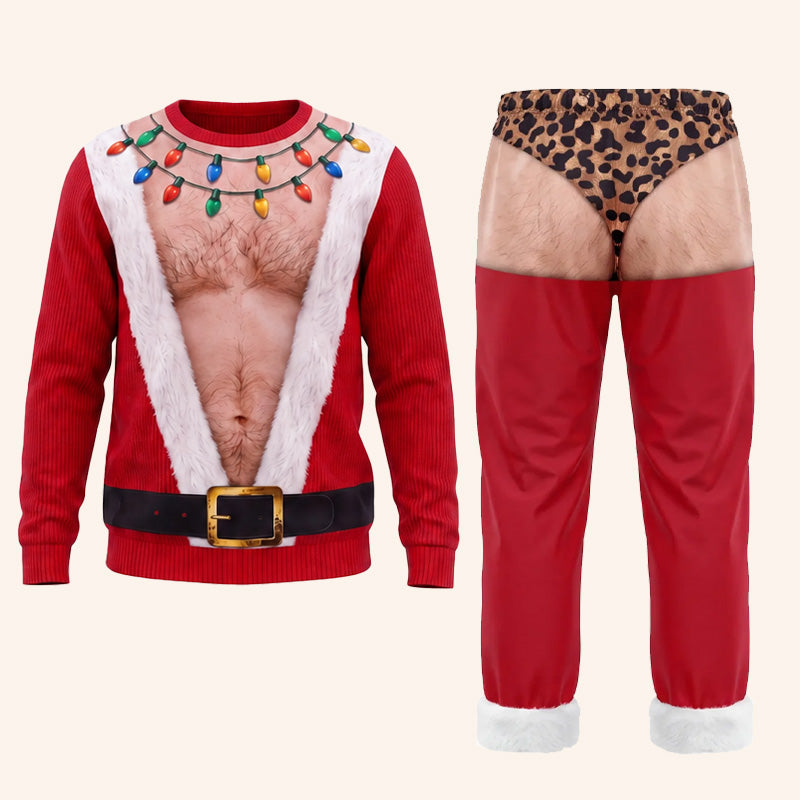 Funny Christmas Light Butt Pants 🎄