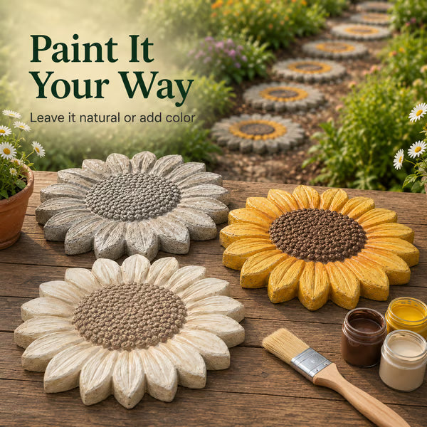 💥 LAST DAY 49% OFF - 🌻 Reusable Sunflower Stepping Stone Mold (📦Buy 3 & Get Free Shipping)