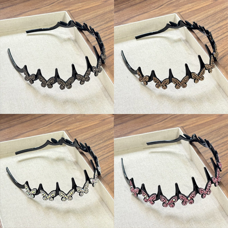 Sparkly Butterfly Wavy High Crown Volumising Headband – For Styling & Face Washing