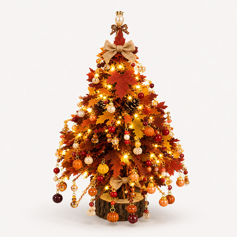 Handmade Bead Xmas Tree Making Kit, Cosy Seasonal Table Decor For UK Homes