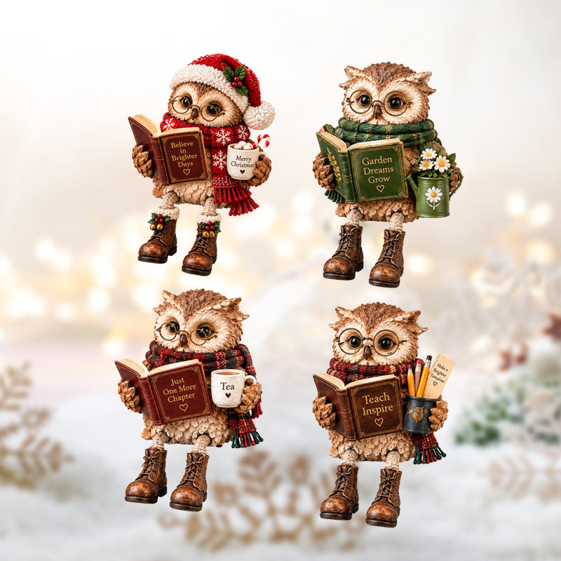 🦉Heartwarming Reading Owl Figurine
