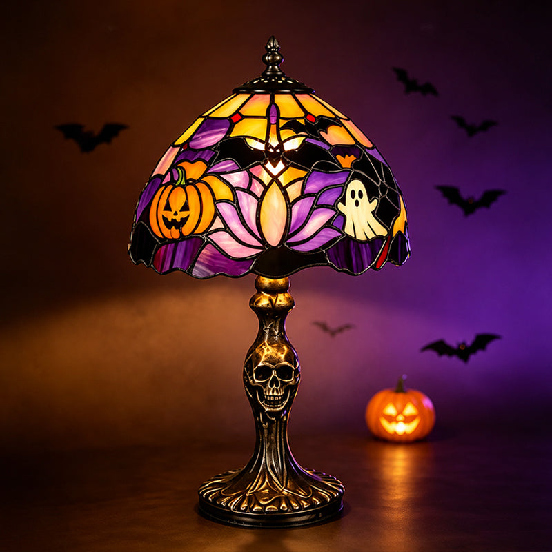 🎃 Spooky Halloween Table Lamp – Ghost, Bat & Pumpkin Glowing Ornament