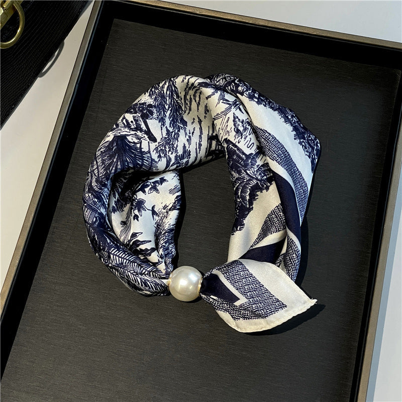 🤍 Pearl Scarf Necklace with Magnetic Clasp | Elegant Women’s Versatile Jewellery