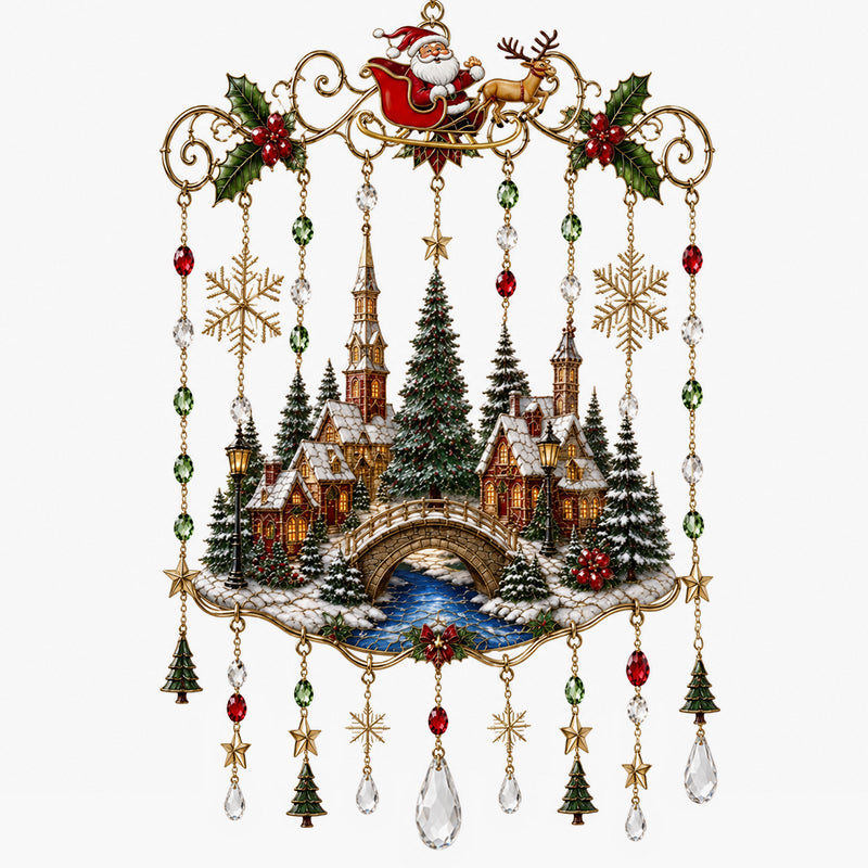Sparkly Crystal Christmas Hanging Ornaments | Festive Window & Tree Decor
