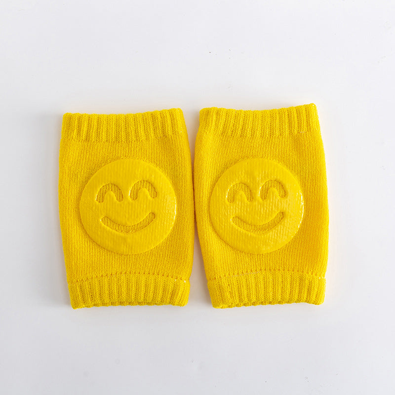 2026 Summer Baby Range | Soft Terry Cotton Crawling Knee & Elbow Guards, Cute Smile Prints