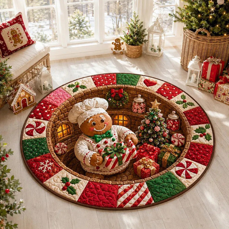 Festive 3D Christmas Rug | Cosy Living Room Floor Mat for Seasonal Home Styling