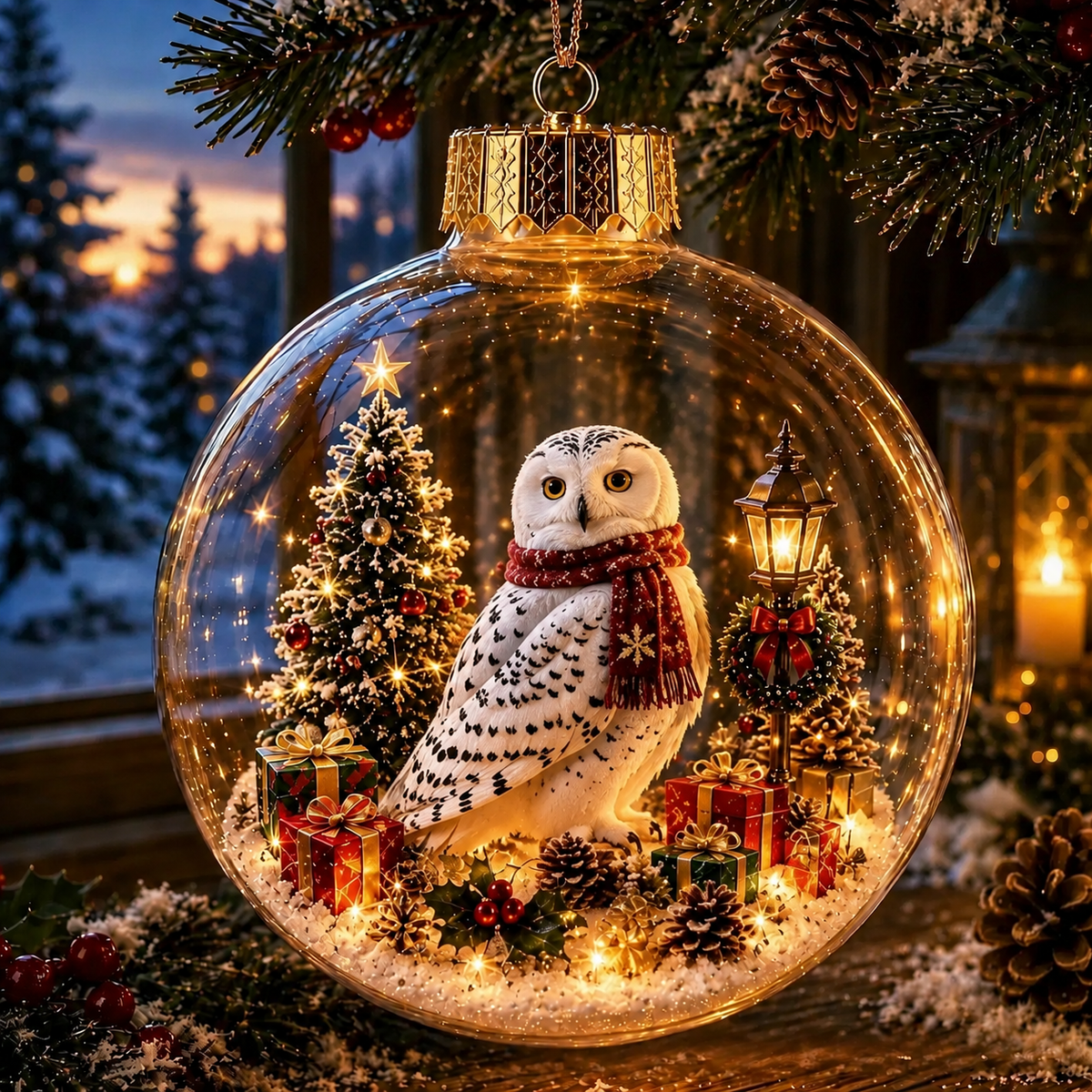 ✨ Animal‑Themed Christmas Crystal Ball | Festive Light‑Up Winter Globe Ornament