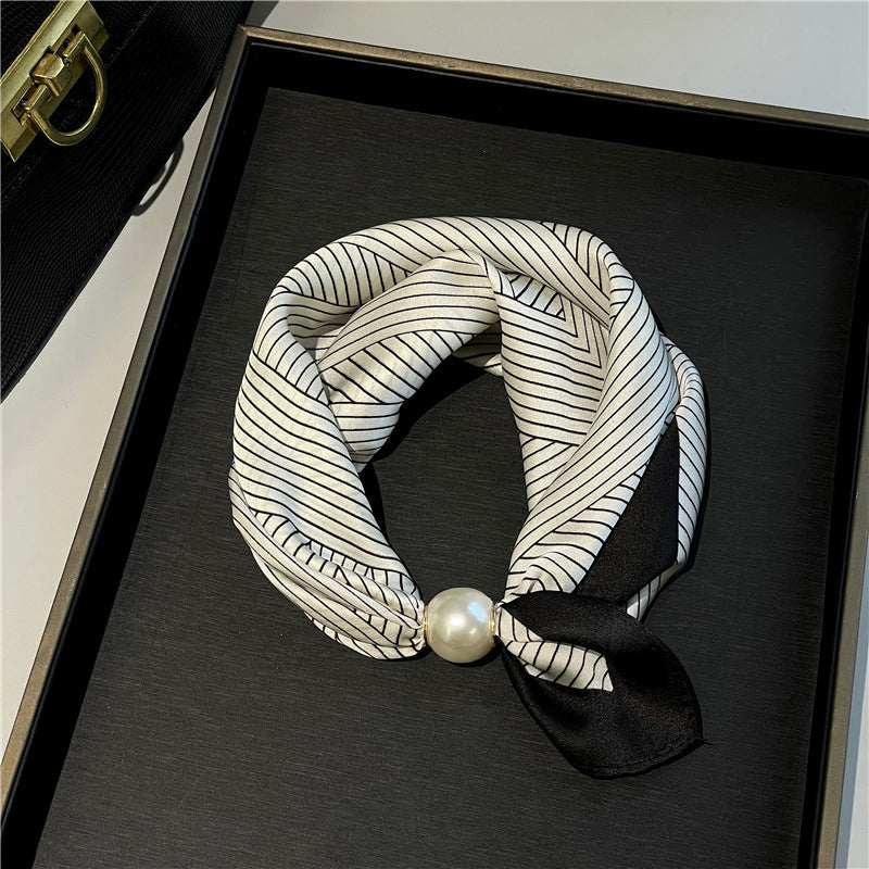 🤍 Pearl Scarf Necklace with Magnetic Clasp | Elegant Women’s Versatile Jewellery