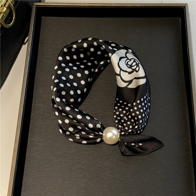 🤍 Pearl Scarf Necklace with Magnetic Clasp | Elegant Women’s Versatile Jewellery