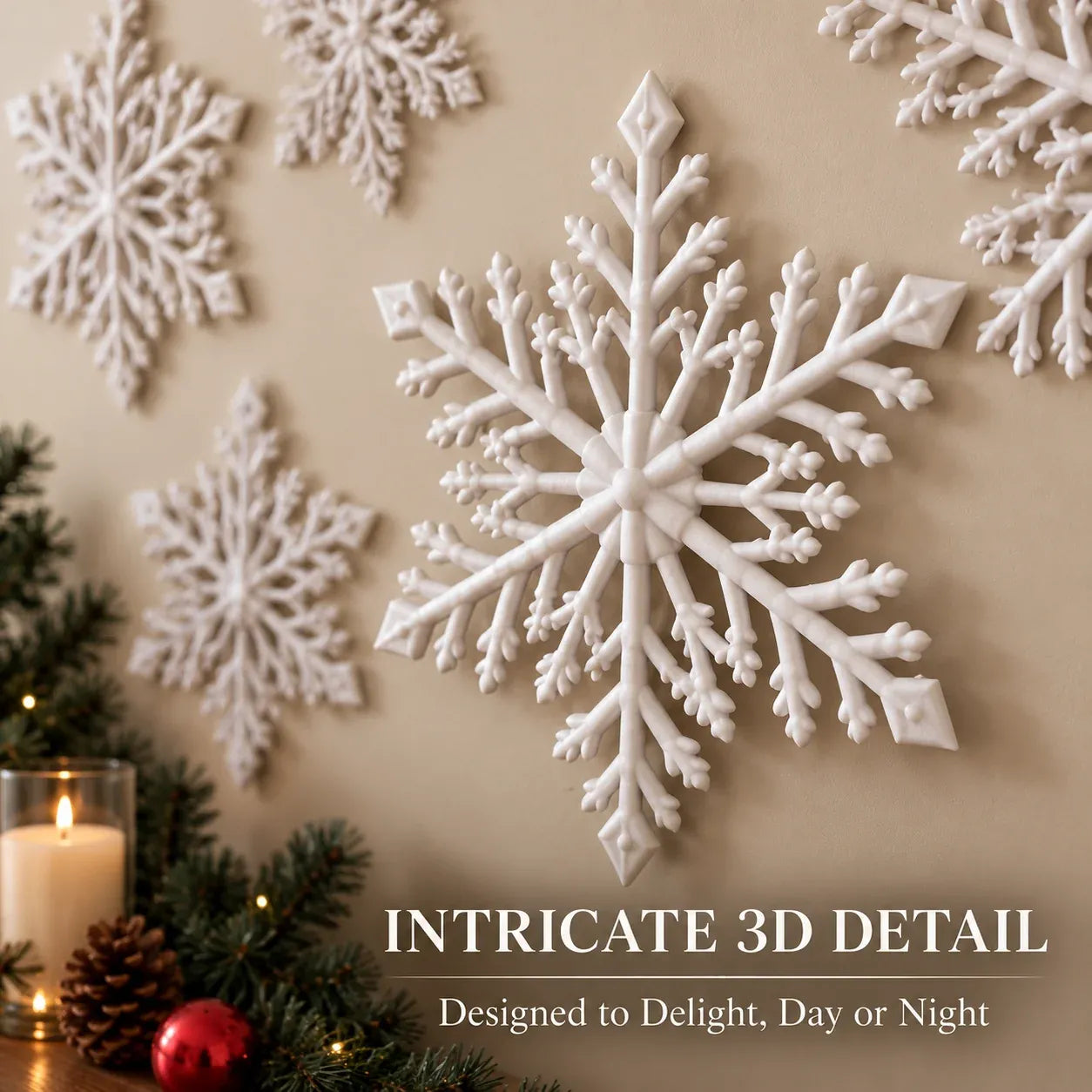 ⏳ Last Day 50% OFF – ❄️ LED Snowflake Wall Lights ✨