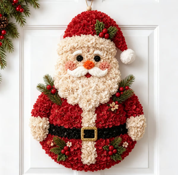 🎄✨Christmas Fabric Flower Door Hanging DIY Kit – Layered Holiday Décor