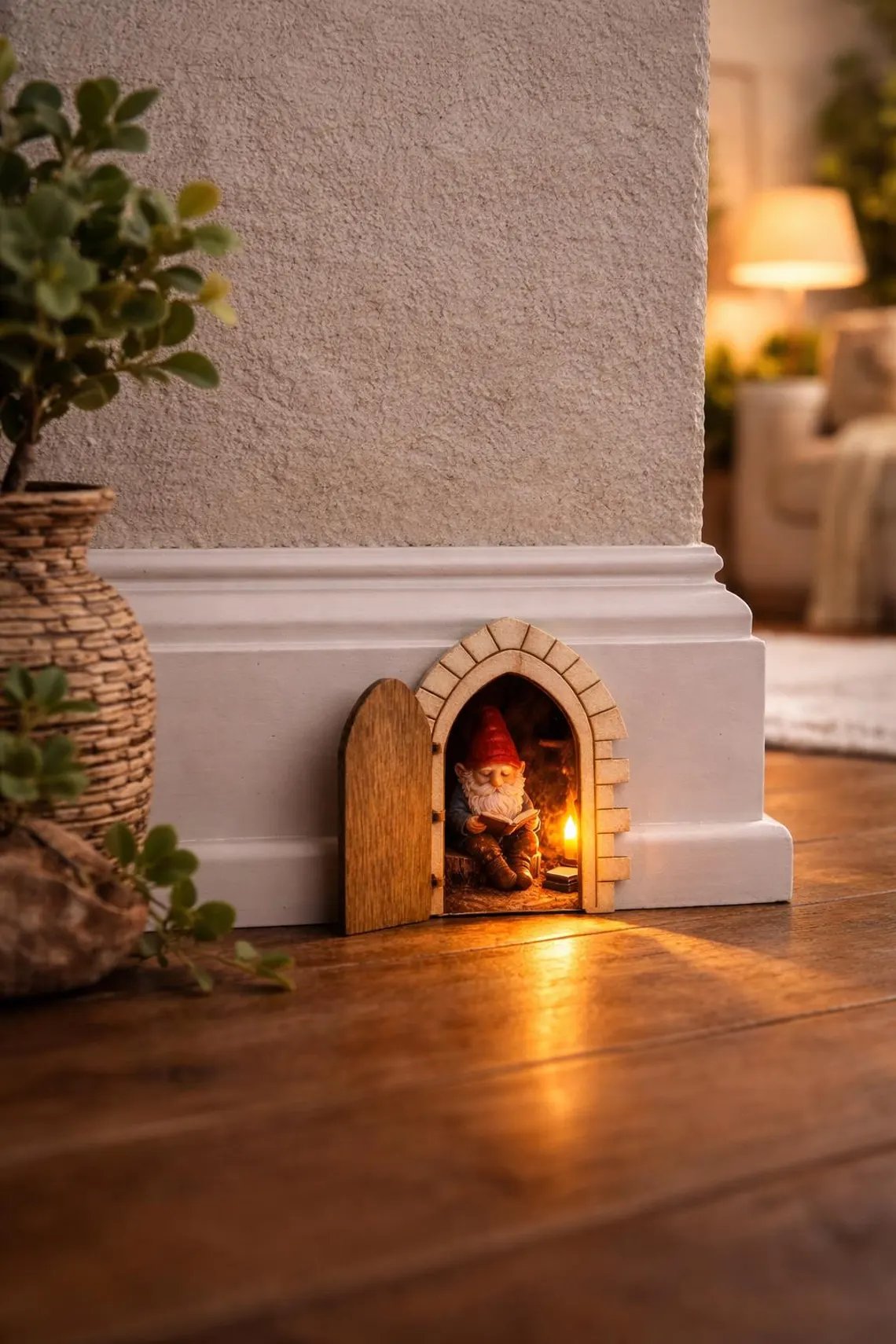 🚪✨ Opening Fairy Gnome Door | Mini Reading Gnome LED Home Decor
