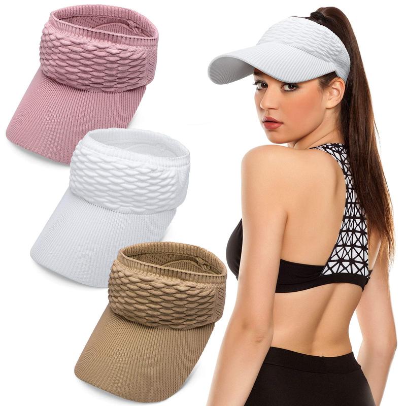 Women's Foldable UPF 50+ Sun Visor Hat | Packable Wide Brim Beach & Sports Cap