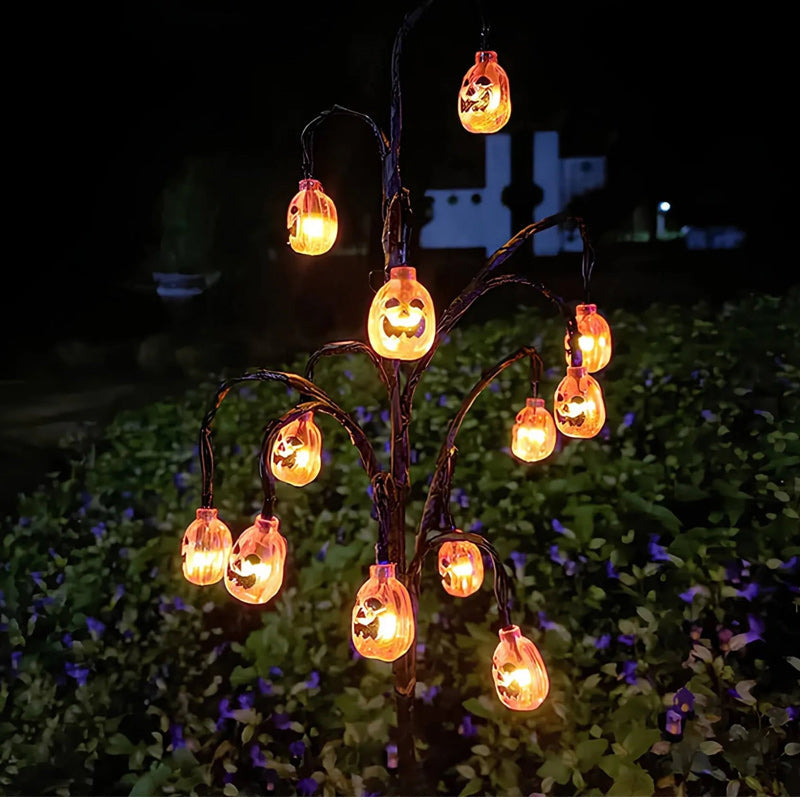 Solar Powered Halloween Twig Lights | Outdoor Pathway Decor