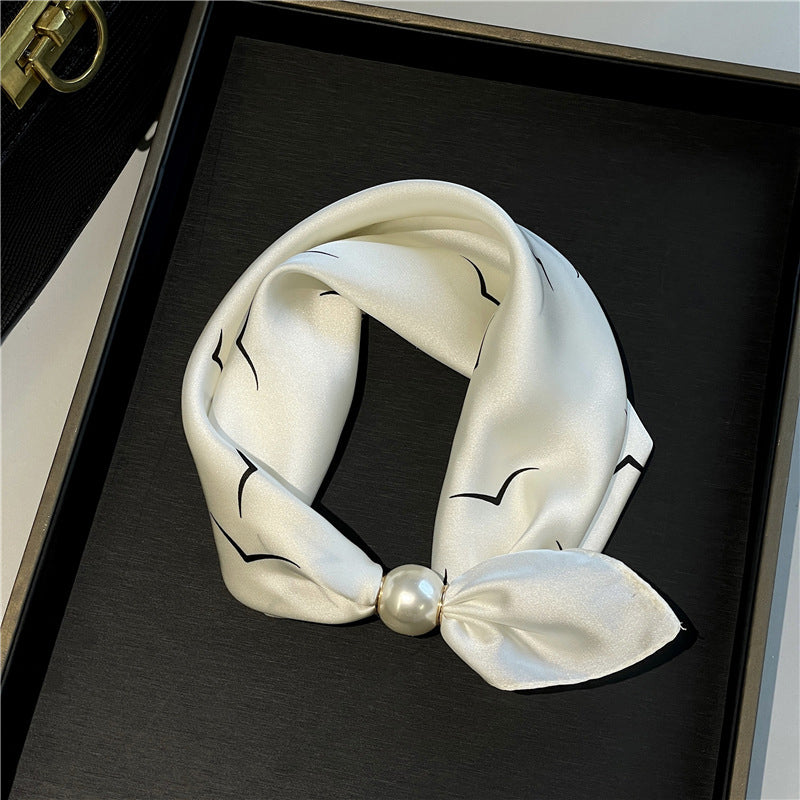 🤍 Pearl Scarf Necklace with Magnetic Clasp | Elegant Women’s Versatile Jewellery