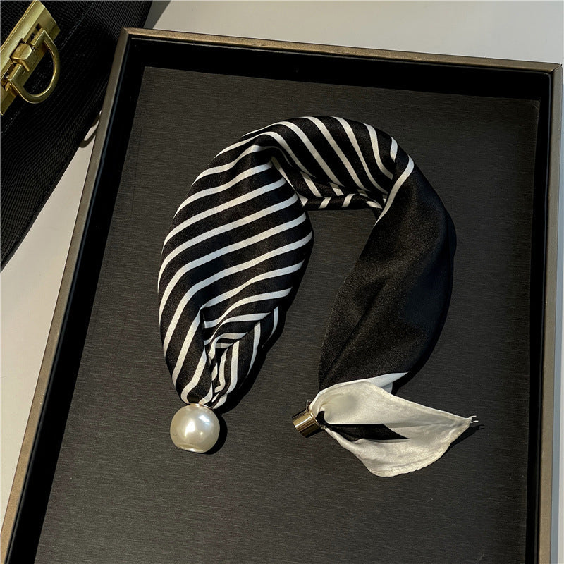🤍 Pearl Scarf Necklace with Magnetic Clasp | Elegant Women’s Versatile Jewellery