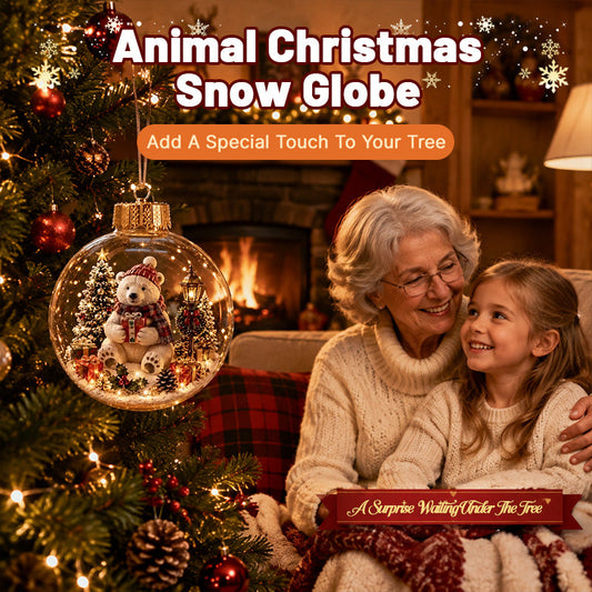 ✨ Animal‑Themed Christmas Crystal Ball | Festive Light‑Up Winter Globe Ornament