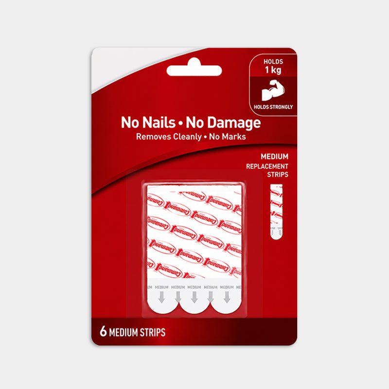 Damage-Free Wall Hanging Strips Refill Pack – Peel Clean, No Wall Damage