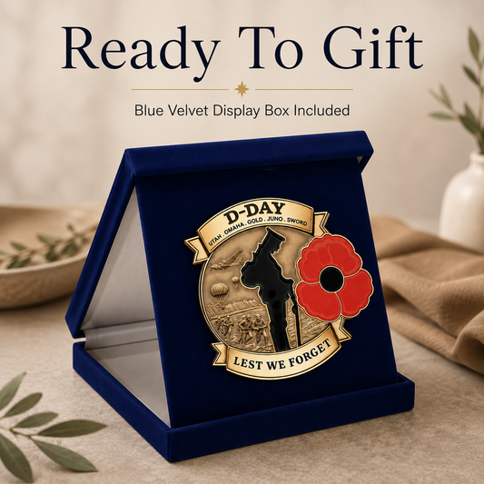 🌹 80th‑Anniversary Remembrance Commemorative Brooch | Honour Their Sacrifice Lapel Pin for Remembrance Occasions